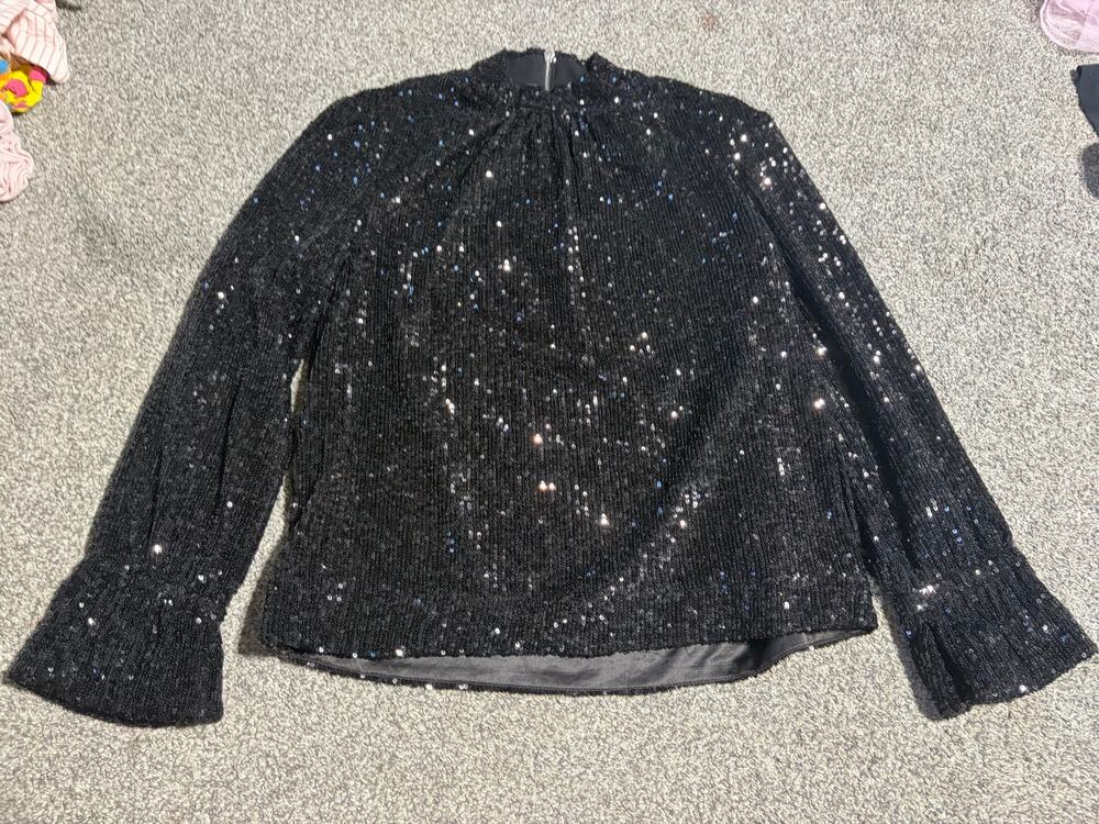 Zadig and Voltare womens small black sequin top
